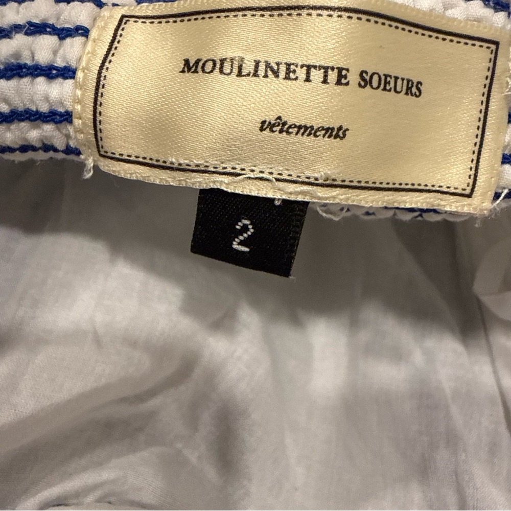 Anthropologie Moulinette Soeurs Embroidered Strapless Lidia linen dress size 2 - Picture 9 of 11